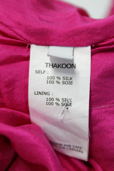 Thakoon Addition Womens Silk Sleeveless A Line Dress Magenta Pink Size 0