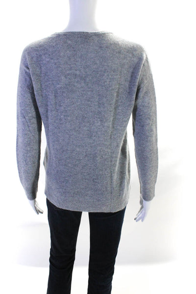 Moray Women's Cashmere Long Sleeve Scoop Neck Kit Top Gray Size XS