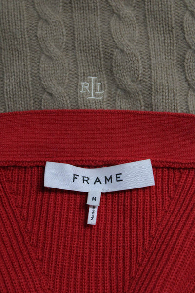 Lauren Ralph Lauren Frame Womens Sweater Beige Size M Lot 2