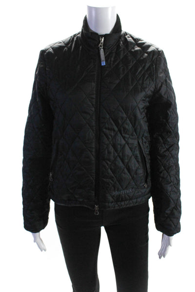 Marmot Women's Full Zip Long Sleeves Quilted Coat Black Size XS