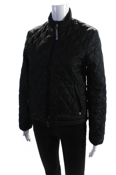 Marmot Women's Full Zip Long Sleeves Quilted Coat Black Size XS