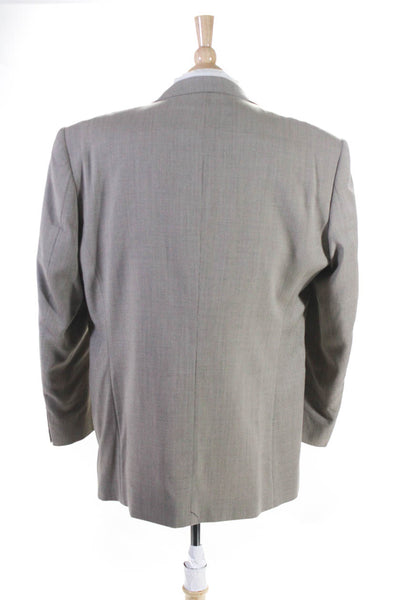 Giorgio Cosani Mens Brown Wool Four Button Long Sleeve Blazer Jacket Size 46R