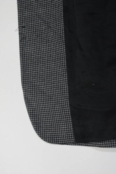 Gianfranco Ruffini Mens Gray Houndstooth Three Button Long Sleeve Blazer Size42R