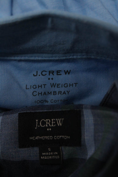 J Crew Men's Collar Long Sleeve Button Down Shirt Blue Size S  Lot 2