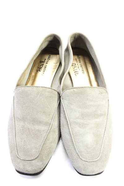 Andrea Carrano Womens Suede Slide On Casual Loafers Beige Size 36 6