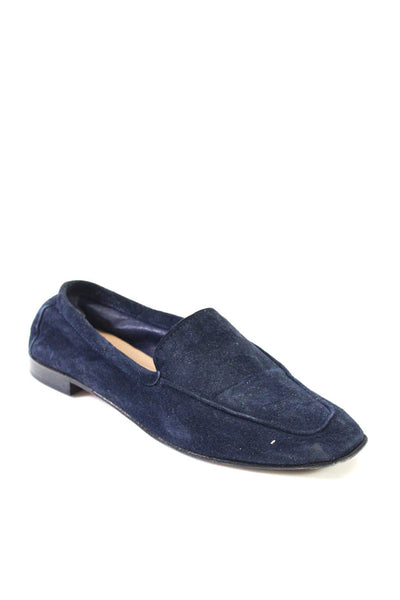 Andrea Carrano Womens Suede Slide On Casual Loafers Navy Blue Size 36 6