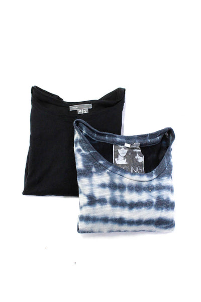 Vince Young Fabulous & Broke Womens Jersey Knit Shirts Black Blue Size XS Lot 2