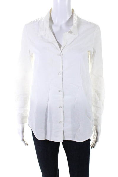 The Kooples Women's Long Sleeve Button Up Collar Blouse White Size XS