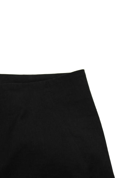 Urban Zen Womens Mid Rise Slim Leg Twill Ankle Pants Black Cotton Size 4