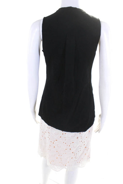 Theory J Crew Collection Womens Silk Shirt Pencil Skirt Black Petite 2 Lot 2