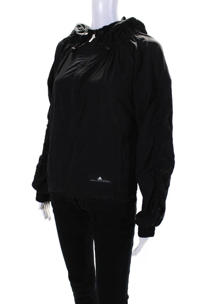 Stella McCartney Women's Lightweight Hooded Zip Jacket Black Size XS