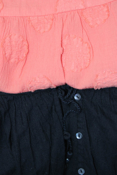 Odille Anthropologie Women's Printed Tops Orange Black Size 14 S Lot 2