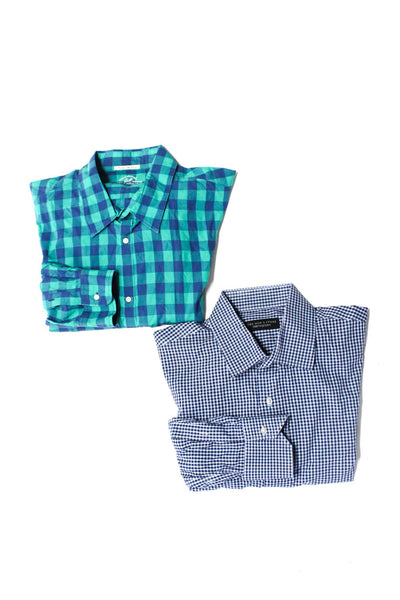 Scotch & Soda Bloomingdales Mens Button Up Dress Shirts Green Size XL Lot 2