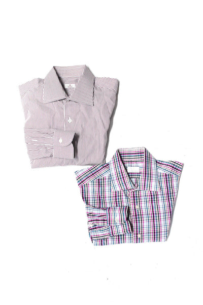 Mastai Ferretti Oriali Mens Printed Dress Shirts Pink Size 16 41 Lot 2