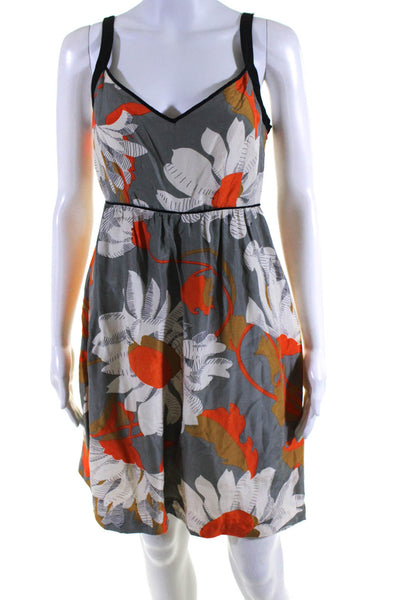 Moulinette Soeurs Anthropologie Women's Floral Silk Mini Dress Multicolor Size 4