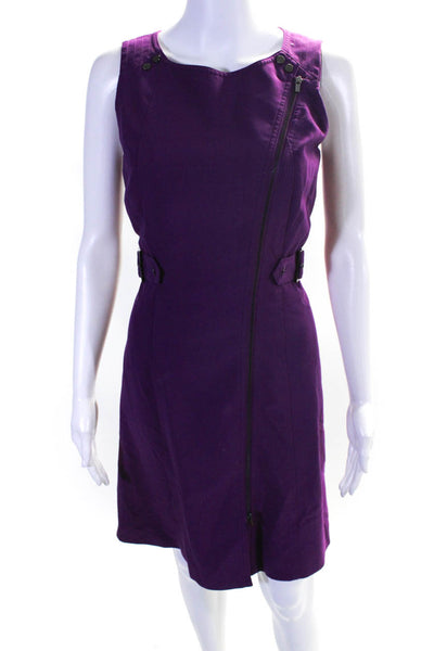 Calvin Klein Women's Scoop Neck Sleeveless Midi Dress Purple Size 4