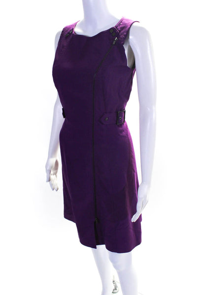 Calvin Klein Women's Scoop Neck Sleeveless Midi Dress Purple Size 4