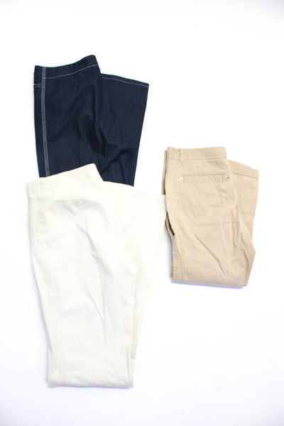 Theory Teenflo Women's Casual Pants Beige Blue Size 4 Lot 3