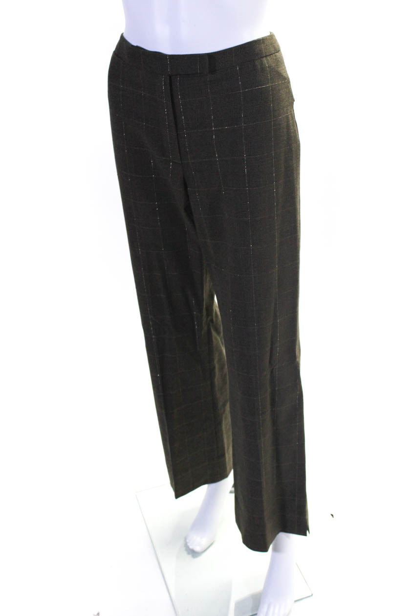 BCBGMAXAZRIA Women s Pleated Straight Leg Dress Pants Brown Size 4