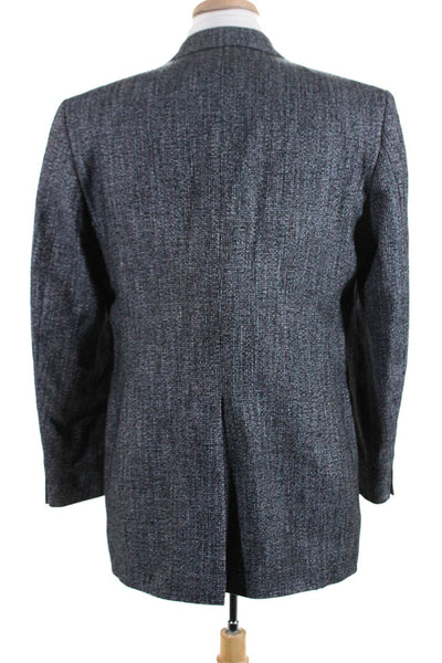 Imperial Mens Wool Textured Long Sleeve Two Button Blazer Multicolor Size 42 L