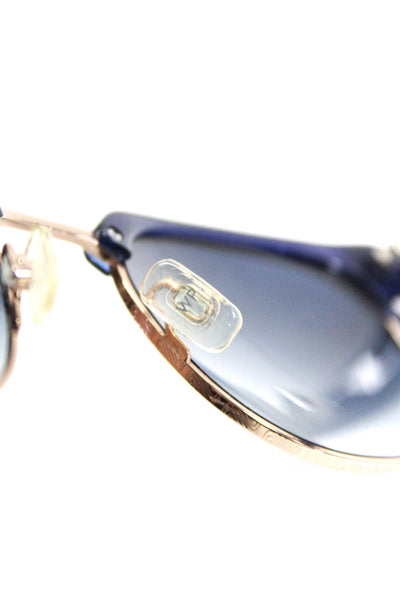 Warby Parker Plastic & Metal Navy Blue Gold Tone Ombre Sunglasses Size 140mm