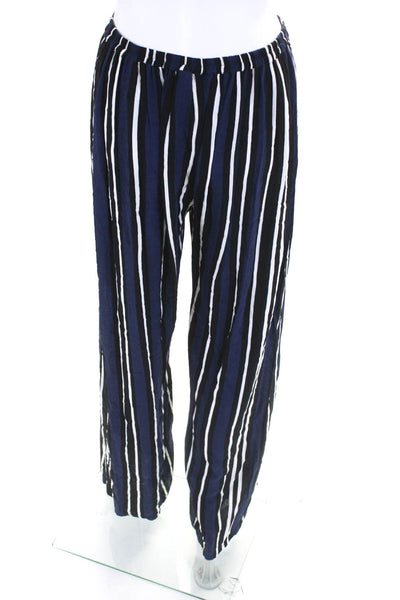 Maeve Anthropology Women's Striped Split Seam Wide Leg Pants Blue Size XS