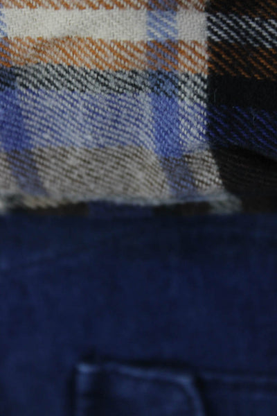 J. Mclaughlin Women's Collar Long Sleeves Button Up Shirt Blue Size M Lot 2