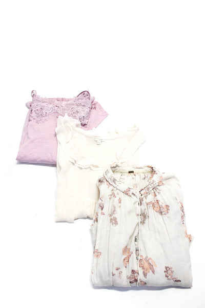 Meadow Rue Free People Women's Tops Floral Dress Purple White Size S M 14 Lot 2