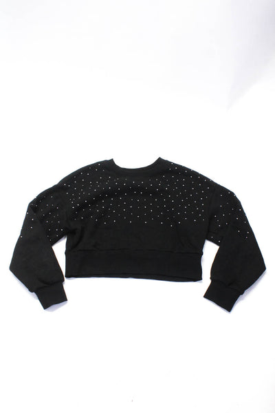 Zara Splendid Monrow Womens Cotton Stud Pullover Sweatshirt Black Size S Lot 3