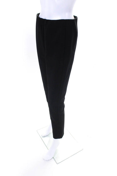 Rag & Bone Womens Back Zip Mid Rise Pleated Pants Black Cotton Size 8