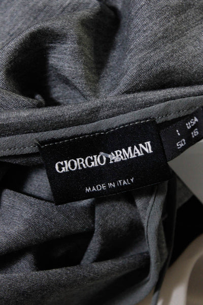 Giorgio Armani Womens Ruched V Neck Cami Tank Top Gray Silk Size 16