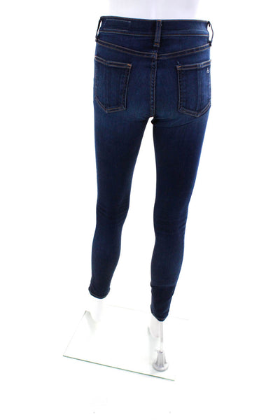 Rag & Bone Womens High Rise Ankle Skinny Jeans Pants Blue Denim Size 25