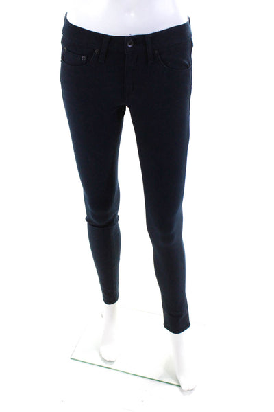 Rag & Bone Womens Mid Rise Skinny Jeans Denim Pants Dark Blue Size 26