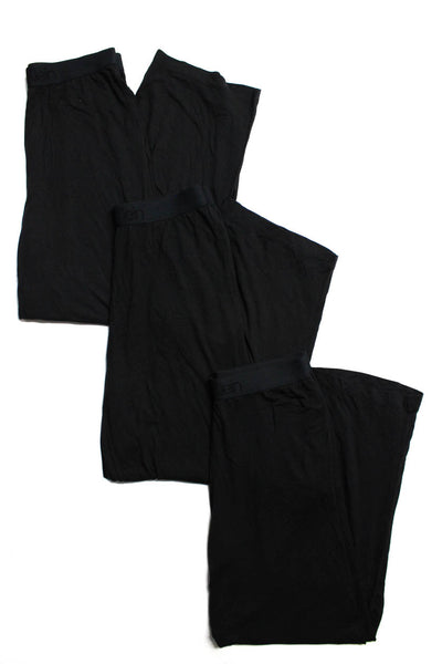 Calvin Klein Women's Elastic Waist Wide Leg Sleepwear Pants Black Size M, Lot 3