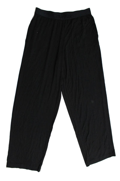 Calvin Klein Women's Elastic Waist Wide Leg Sleepwear Pants Black Size M, Lot 3