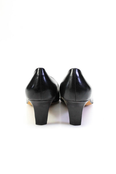 Kate Spade New York Womens Leather Square Toe Pumps Black Size 7 Medium