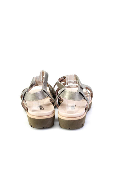 Umberto Raffini Womens Leather Genesis Slingbacks Sandals Gold Size 37 7