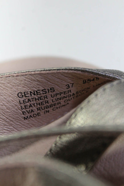 Umberto Raffini Womens Leather Genesis Slingbacks Sandals Gold Size 37 7