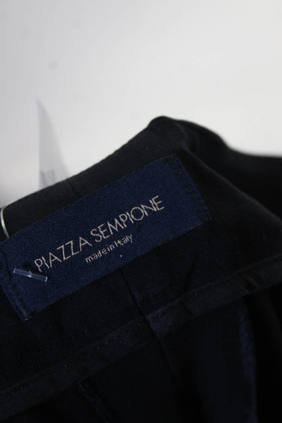 Piazza Sempione Women's Zip Closure Straight Leg Dress Pant Black Size 42