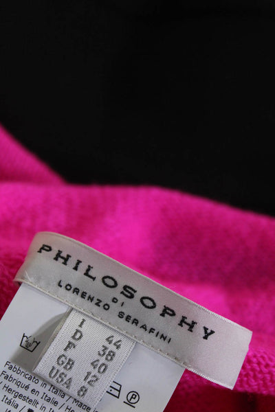 Philosophy Di Lorenzo Serafini Womens Pullover Turtleneck Sweater Pink Wool 8