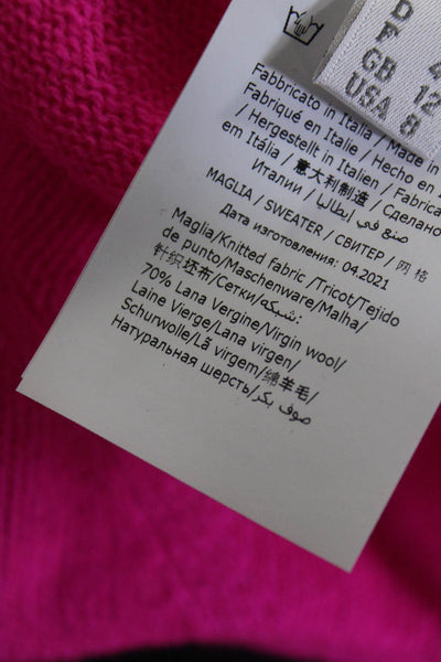 Philosophy Di Lorenzo Serafini Womens Pullover Turtleneck Sweater Pink Wool 8
