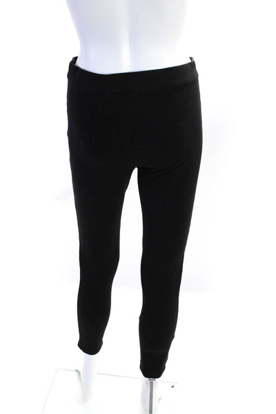 Theory Womens Stretch Mid-Rise Skinny Ankle Leggings Black Size M