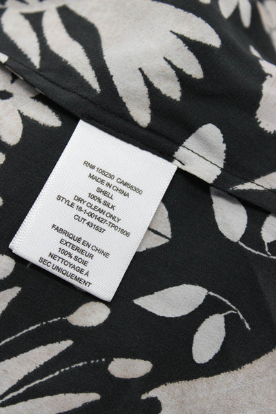Joie Women's Silk Floral Print Scoop Neck Blouse Black Size XS XXS, Lot 2