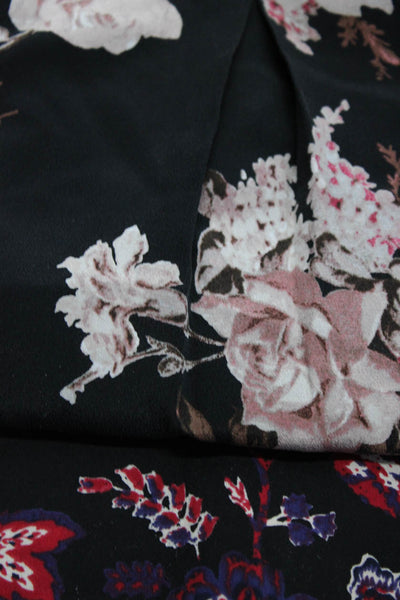 Joie Women's Silk Floral Print Cold Shoulder Blouse Black Size XS, Lot 2