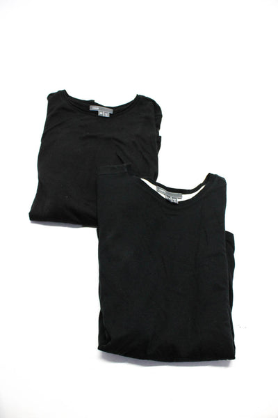 Vince Women's Long Sleeve Scoop Neck T-shirt Black Size XS XXS, Lot 2