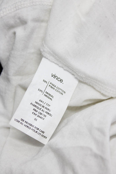 Vince Women's Long Sleeve Scoop Neck T-shirt Black Size XS XXS, Lot 2