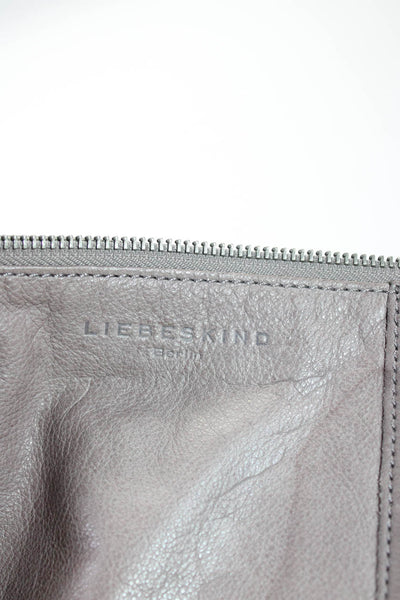 Liebeskind Women's Leather Clutch Pouch Bag Taupe Size S