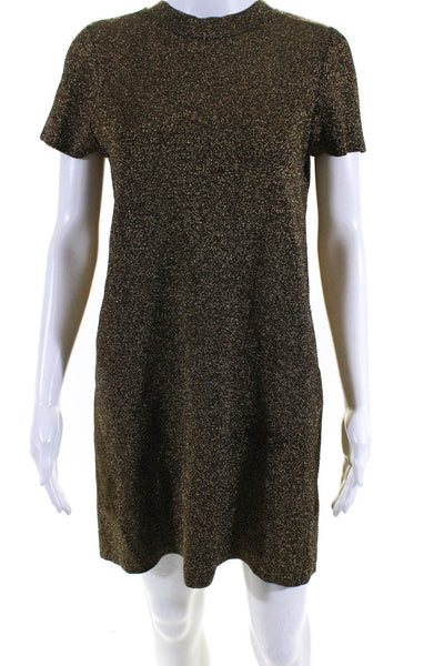 Milly Womens Gold Metallic Mod Dress Size 6 13259961