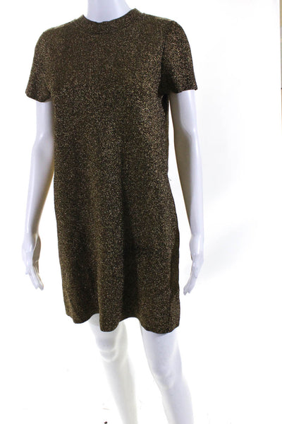 Milly Womens Gold Metallic Mod Dress Size 6 13259961