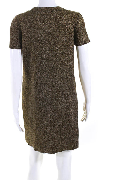 Milly Womens Gold Metallic Mod Dress Size 6 13259961